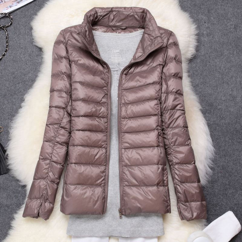 Women Winter Jacket 2021 New Ultra Light Duck Down Parkas Slim Female Puffer Jacket