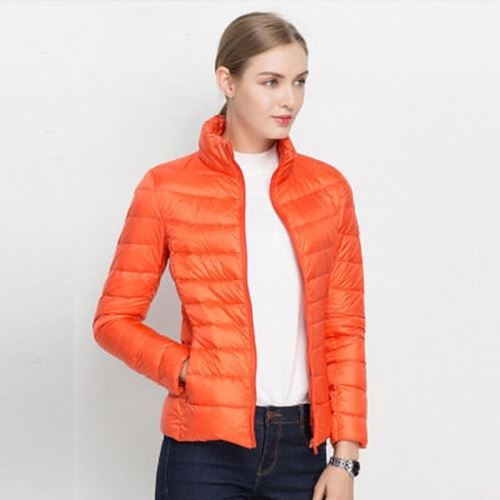 Women Winter Coat 2021 New Ultra Light White Duck Down Jacket Slim Women Winter