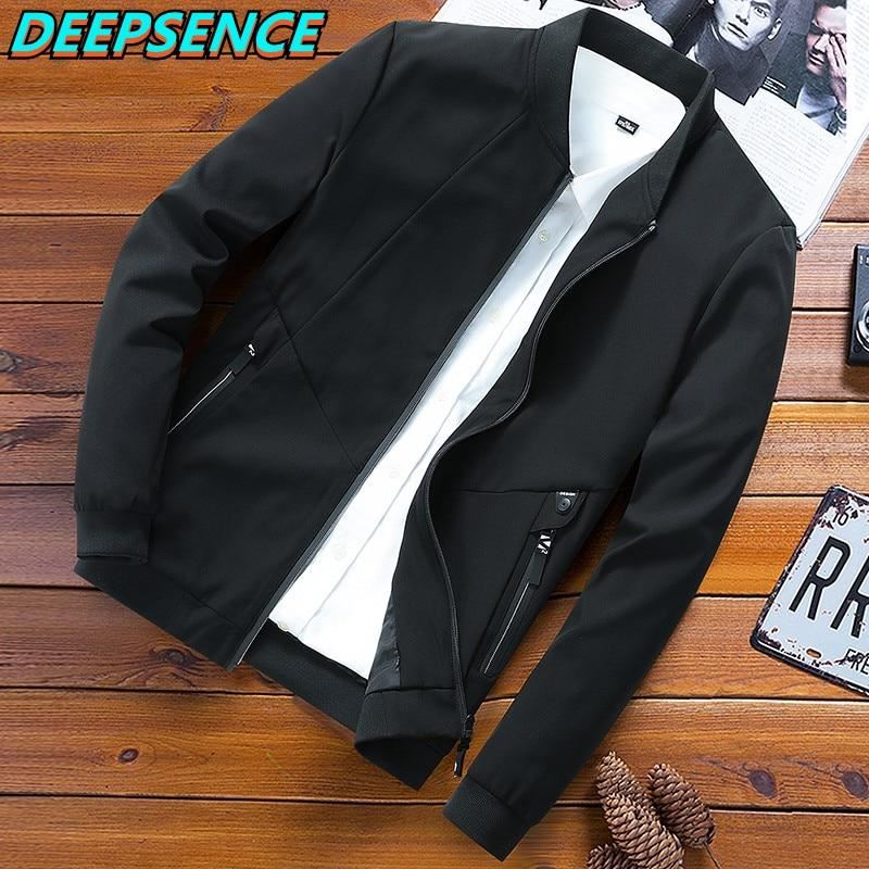 Men Spring Autumn Casual Jacket Coat English Stand Neck Men Simple Business Wind