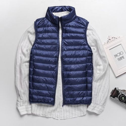 Winter Men Duck Down Vest Coat Ultralight Sleeveless Puffer Vest Jacket Fashion