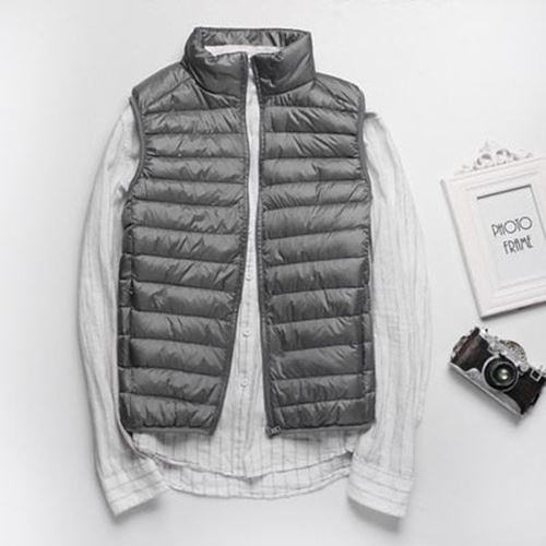 Winter Men Duck Down Vest Coat Ultralight Sleeveless Puffer Vest Jacket Fashion