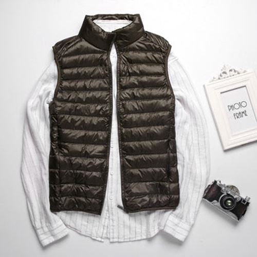 Winter Men Duck Down Vest Coat Ultralight Sleeveless Puffer Vest Jacket Fashion