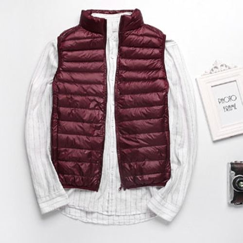 Winter Men Duck Down Vest Coat Ultralight Sleeveless Puffer Vest Jacket Fashion