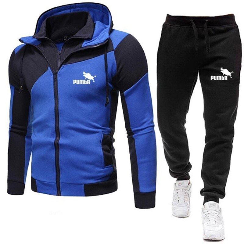 Autumn Winter Men's Set Brand Sportswear Tracksuits 2 Piece Sets Homme Clothes H