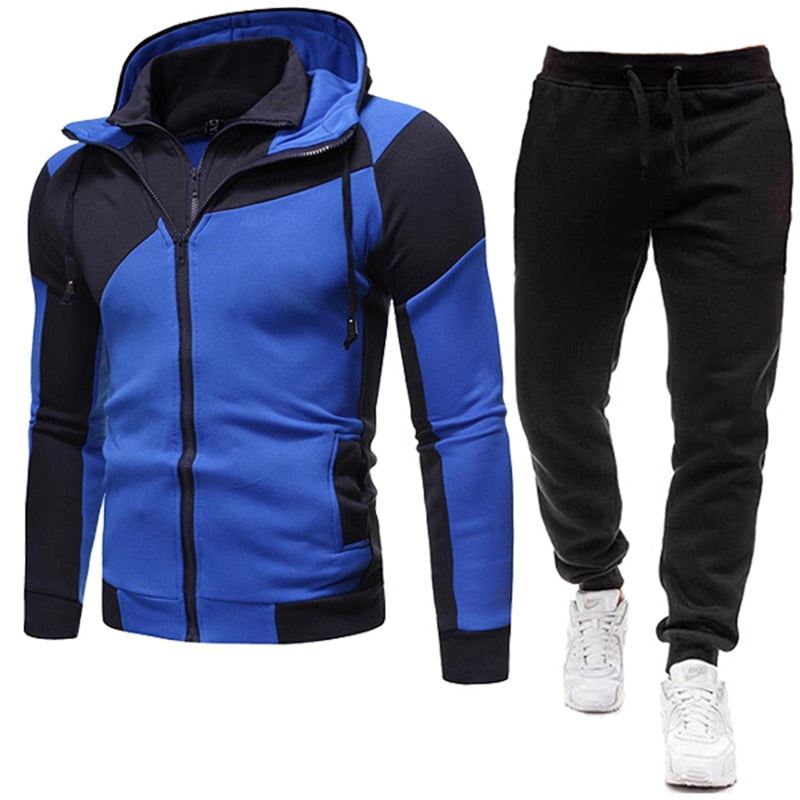 Autumn Winter Men's Set Brand Sportswear Tracksuits 2 Piece Sets Homme Clothes H