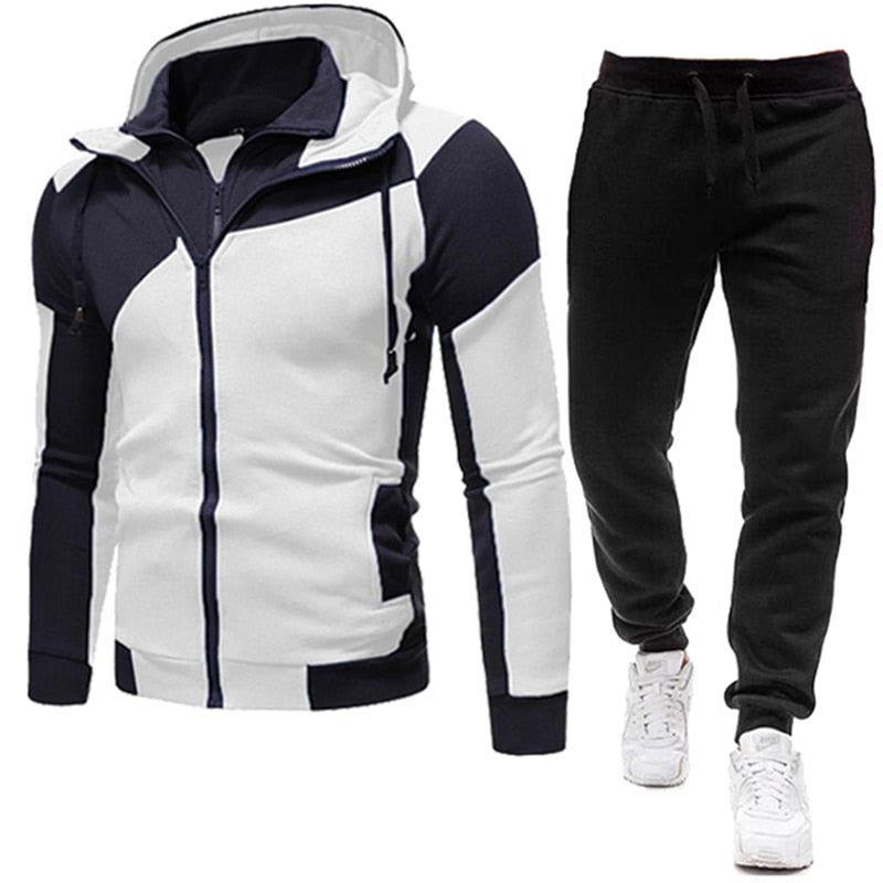 Autumn Winter Men's Set Brand Sportswear Tracksuits 2 Piece Sets Homme Clothes H