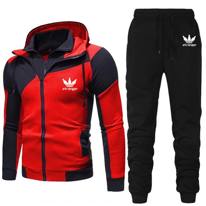 Autumn Winter Men's Set Brand Sportswear Tracksuits 2 Piece Sets Homme Clothes H