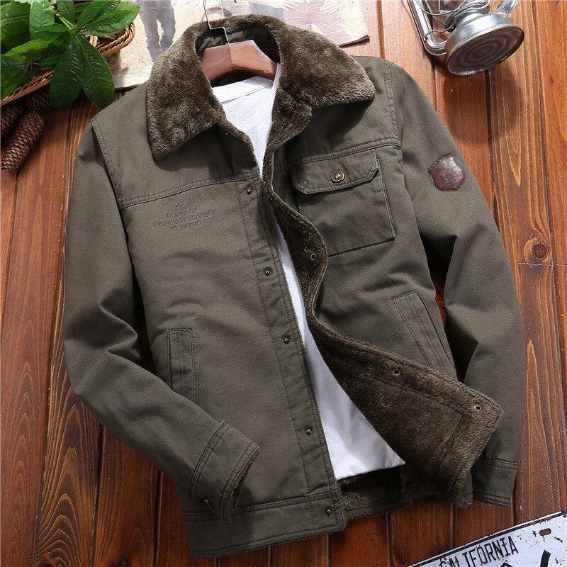 DIMUSI Winter Mens Bomber Jackets Casual Man Fleece Thick Warm Windbreaker Jacke