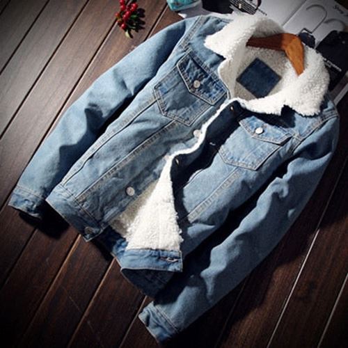 DIMUSI Winter Mens Denim Jackets Fashion Men Fleece Thick Warm Jeans Jacket Men