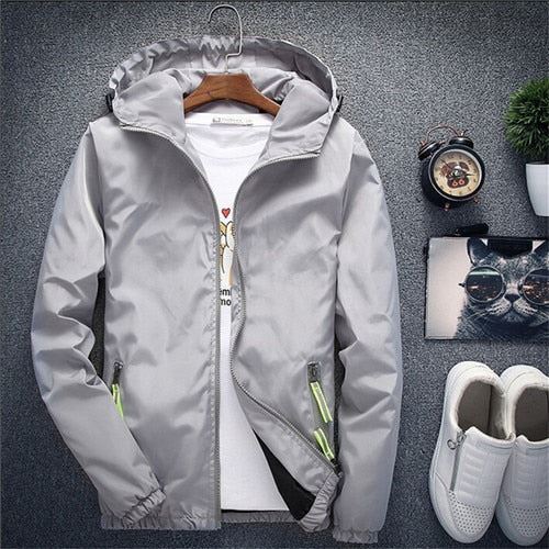 Jacket Men's Large Size Summer Bomber Spring Windbreaker cloth Streetwear Coat H