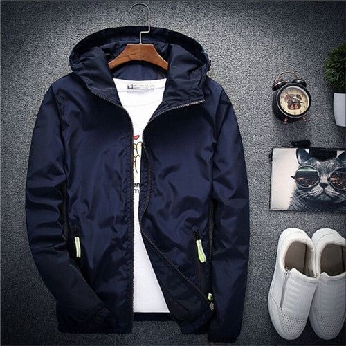 Jacket Men's Large Size Summer Bomber Spring Windbreaker cloth Streetwear Coat H