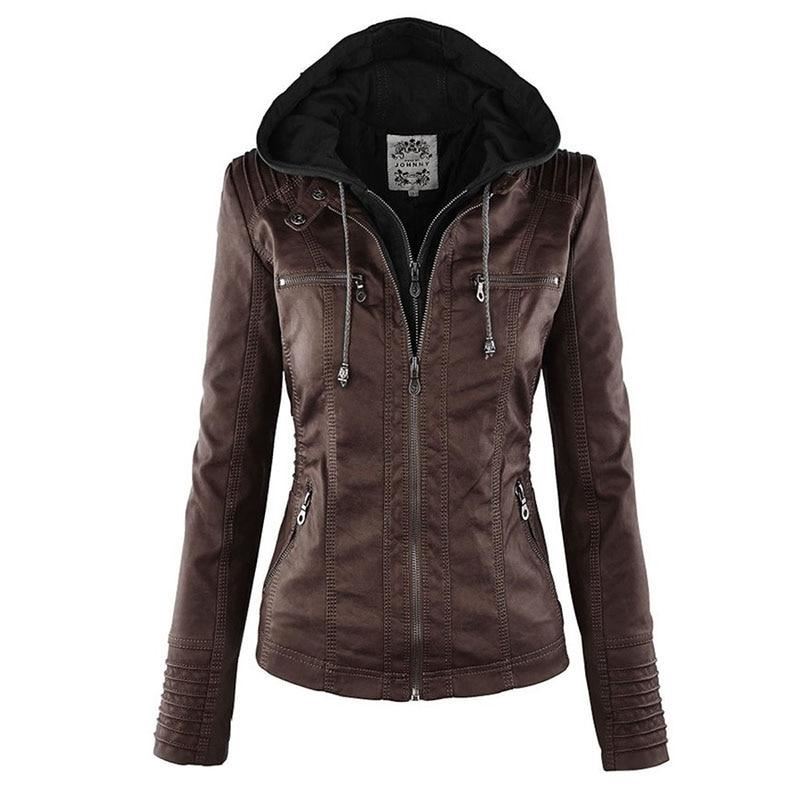 Faux Leather Jacket Women 2021 Basic Jacket Coat Female Winter Motorcycle Jacket