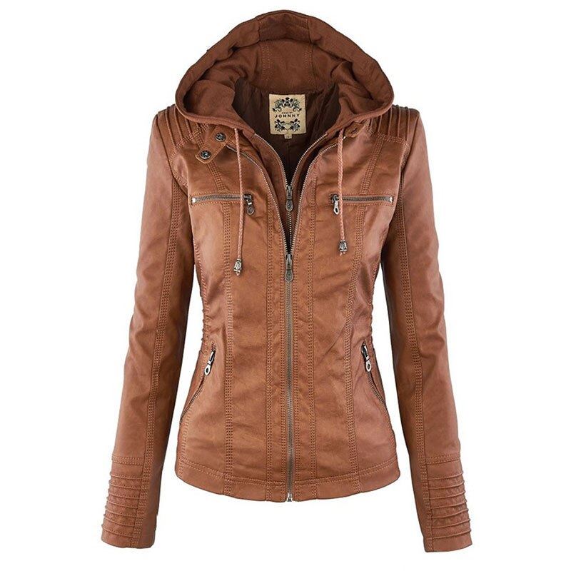 Faux Leather Jacket Women 2021 Basic Jacket Coat Female Winter Motorcycle Jacket