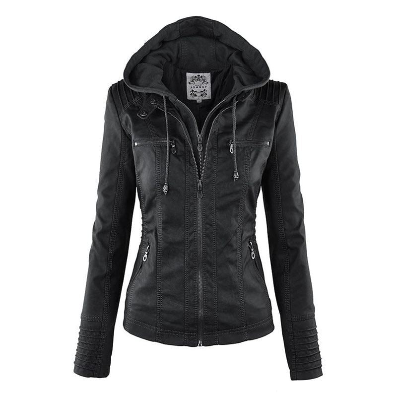 Faux Leather Jacket Women 2021 Basic Jacket Coat Female Winter Motorcycle Jacket