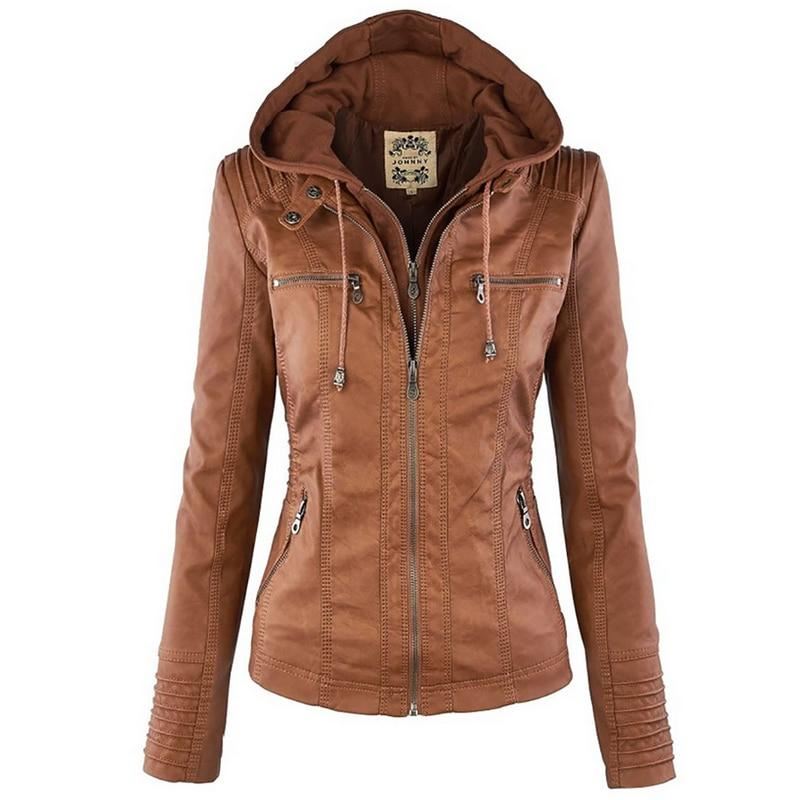 2020 Winter Faux Leather Jacket Women Casual Basic Coats Plus Size 7XL Ladies Ba