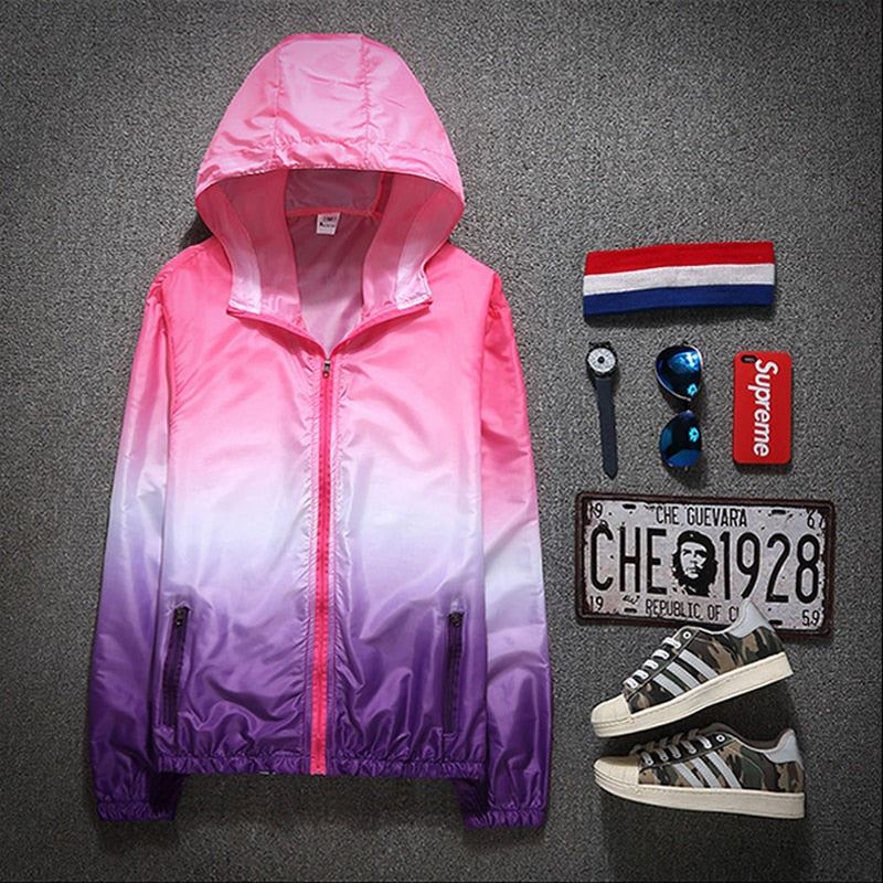 2021 Autumn Jacket for Women Hooded Patchwork  Women's Spring Windbreaker Light