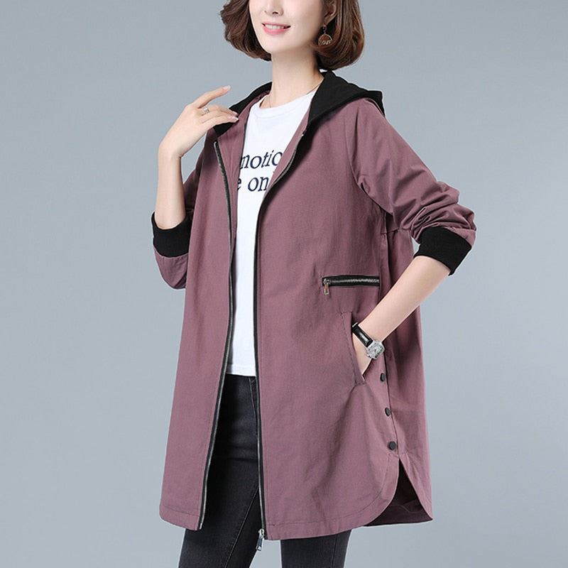 2021 New Autumn Women Jacket Casual Basic Coat Pocket Zipper Jackets Long Sleeve