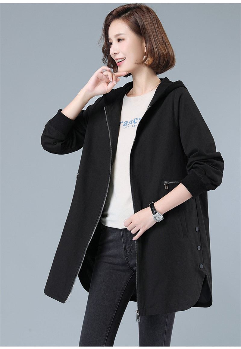 2021 New Autumn Women Jacket Casual Basic Coat Pocket Zipper Jackets Long Sleeve