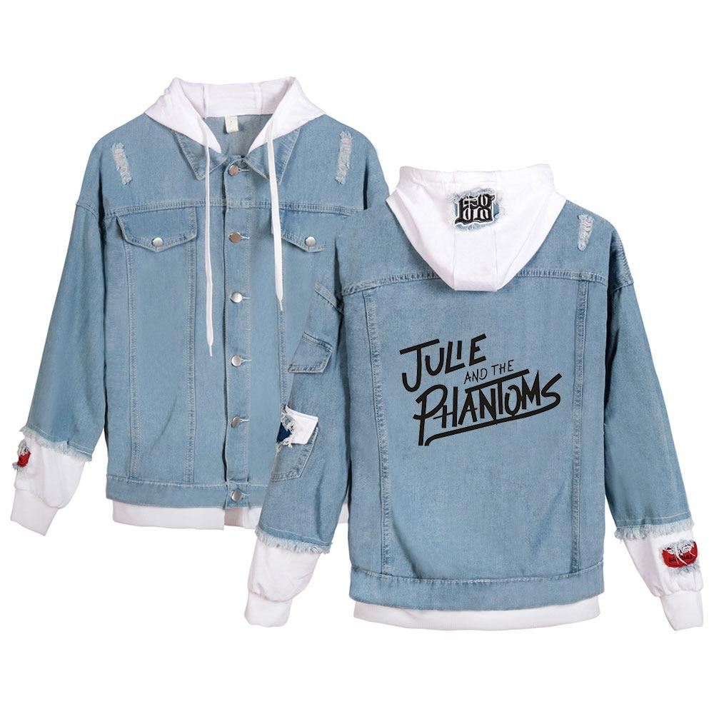 Julie and the Phantoms Jacket Female Fake Two Piece Denim Jackets Women Long Sle