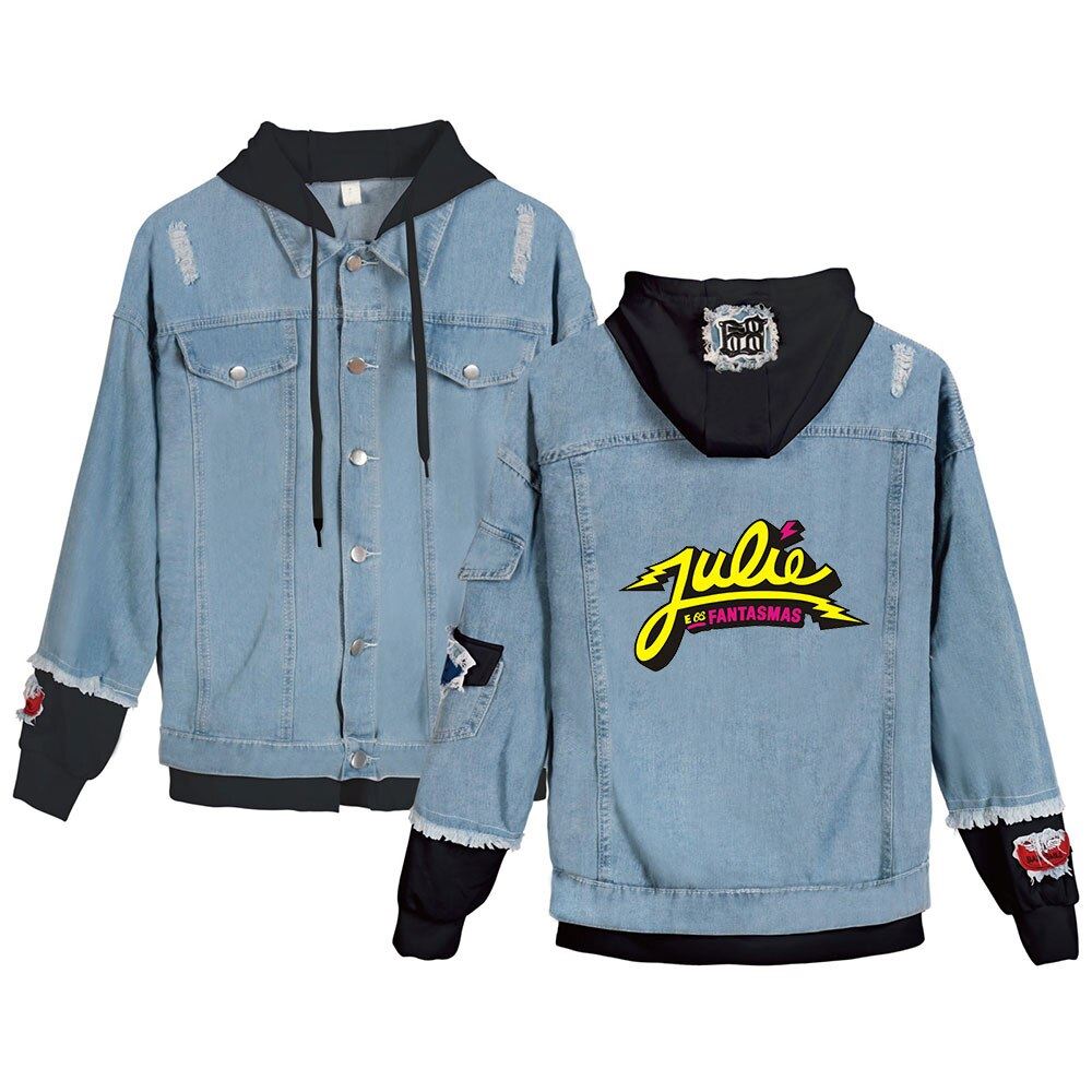 Julie and the Phantoms Jacket Female Fake Two Piece Denim Jackets Women Long Sle