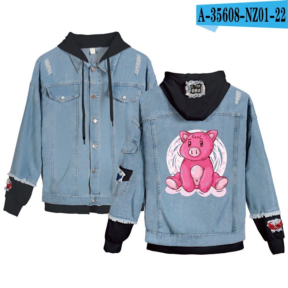 Julie and the Phantoms Jacket Female Fake Two Piece Denim Jackets Women Long Sle