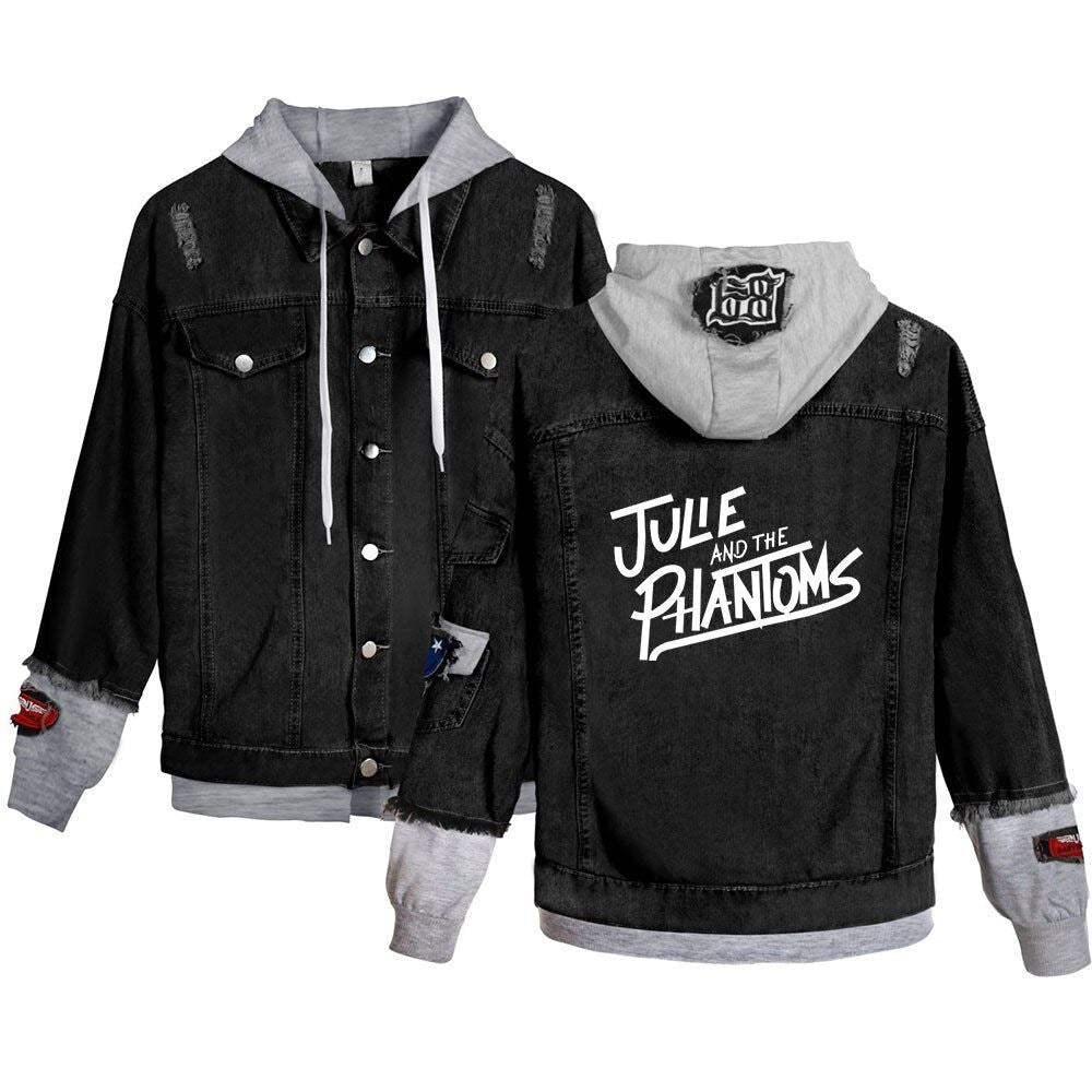 Julie and the Phantoms Jacket Female Fake Two Piece Denim Jackets Women Long Sle