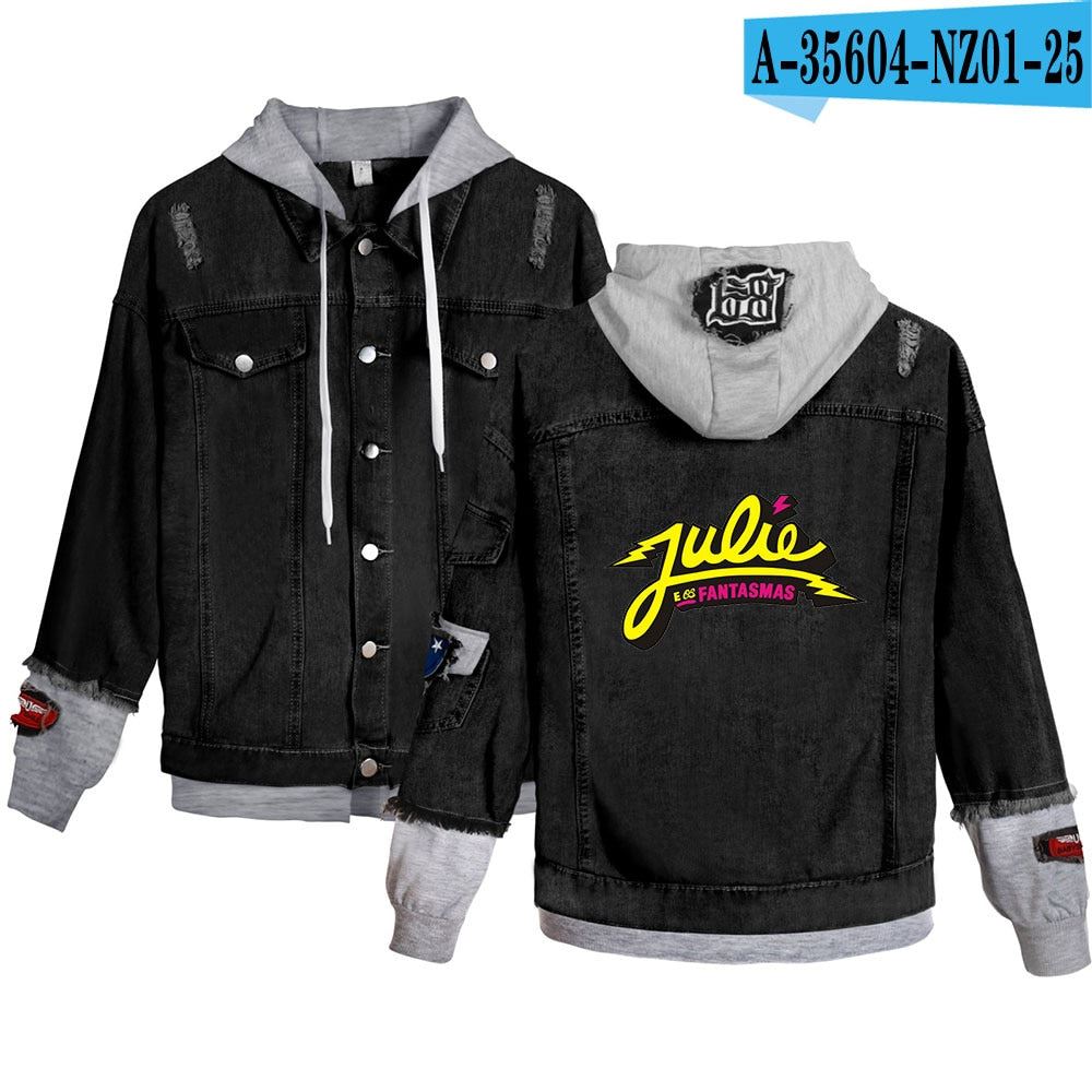 Julie and the Phantoms Jacket Female Fake Two Piece Denim Jackets Women Long Sle