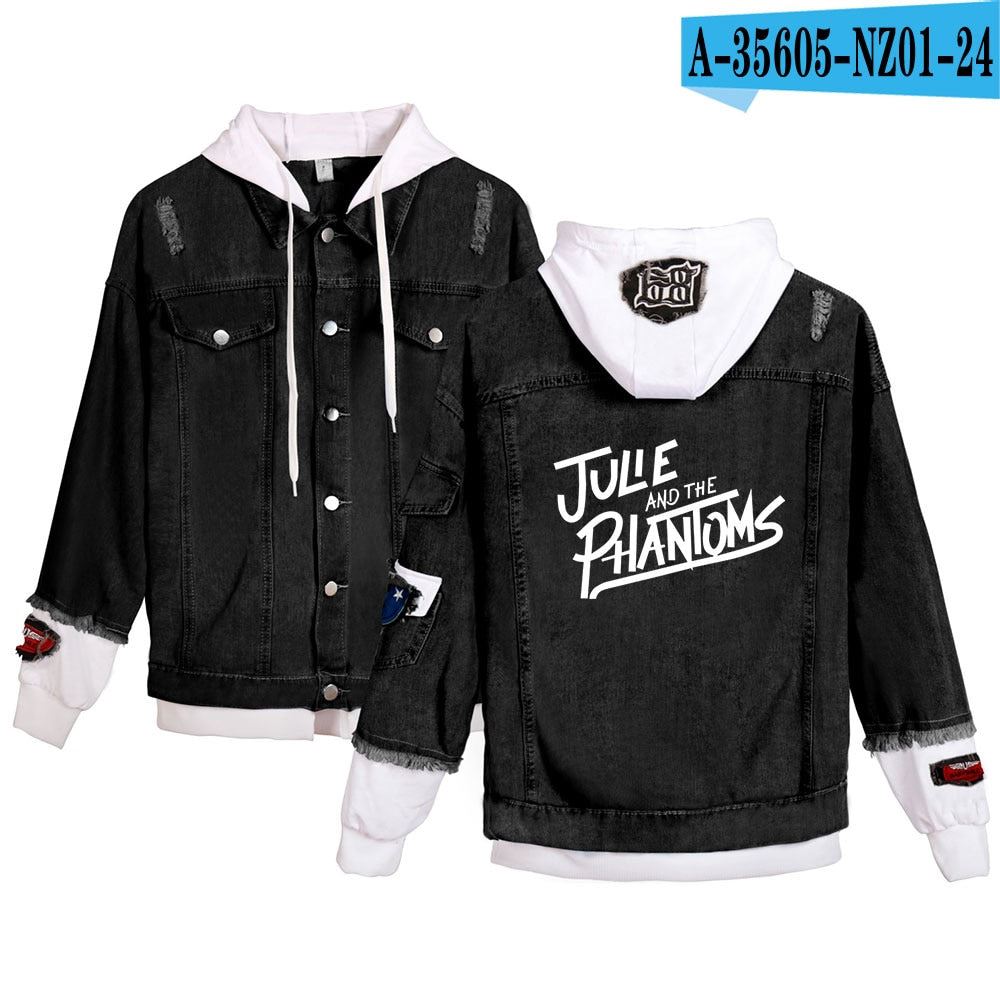 Julie and the Phantoms Jacket Female Fake Two Piece Denim Jackets Women Long Sle