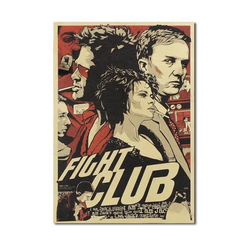 Comic Novels Fight Club Kraft Paper Poster Home Wall Room Decoration Painting Print