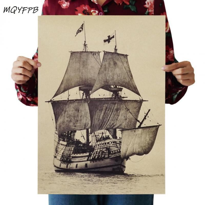 Ancient Sailing Ship Craft Poster Print Home Decor Painting Print Photo Wall Room 12x16