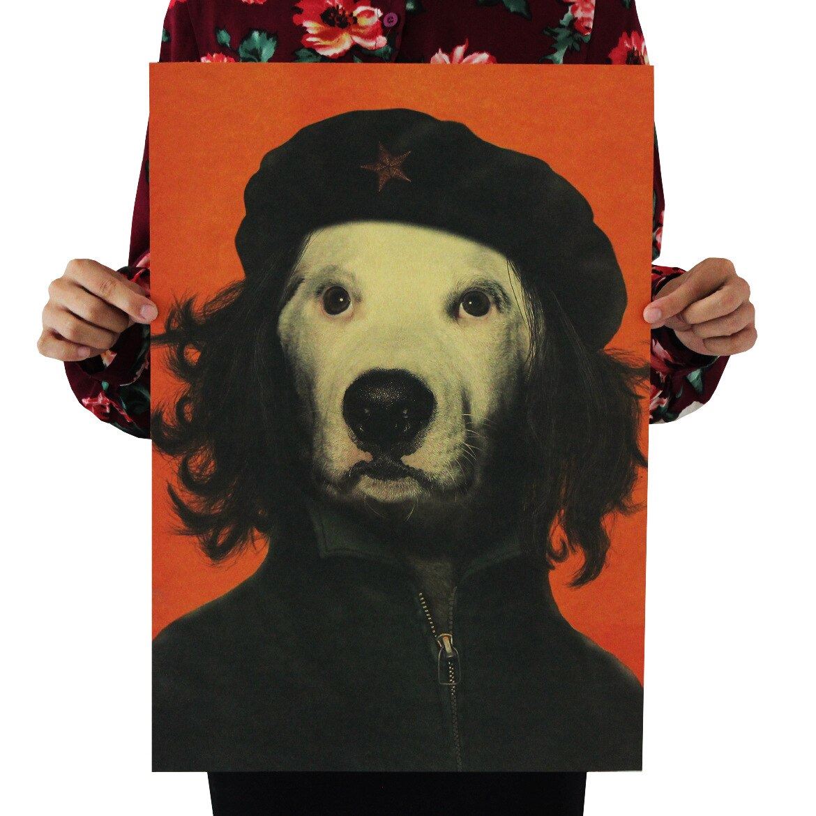 Celebrity Pet Face Cheguevara Paper Kraft paper Retro Home Decoration Painting W