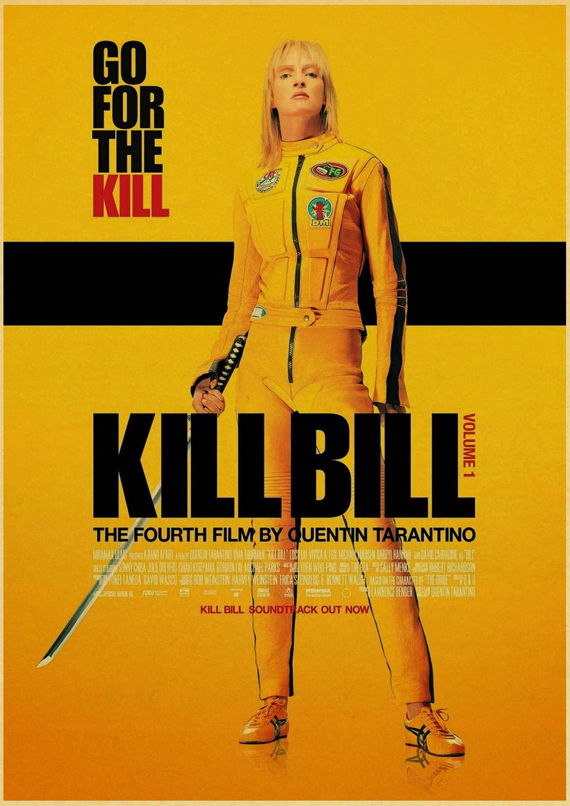 Vintage Poster classic movie Pulp Fiction / Kill Bill/Fight Club poster Retro 12x16