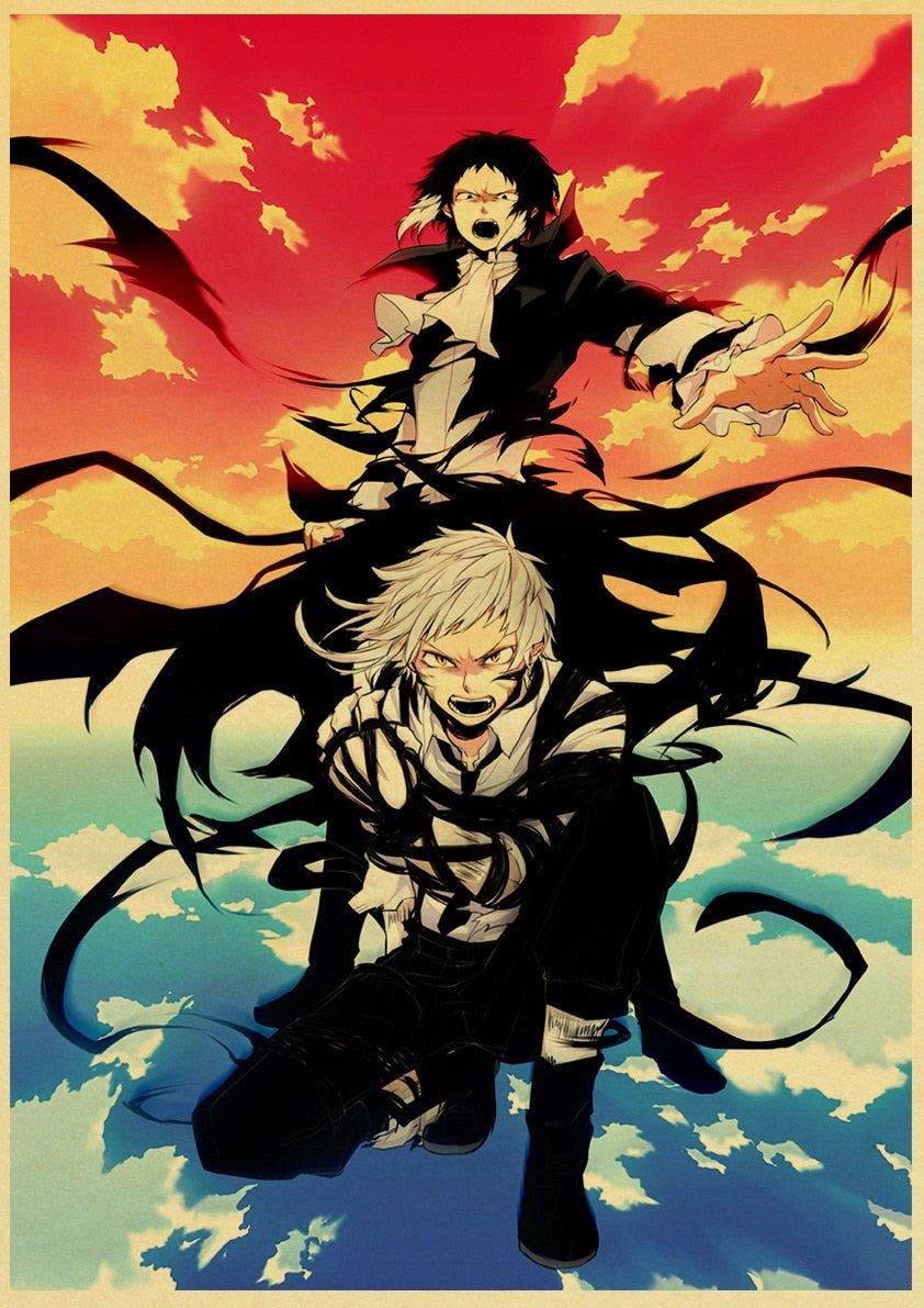 Anime Bungo Stray Dogs Poster Wall Decor Art Print Manga Decor Live Room Bedroom 12x16