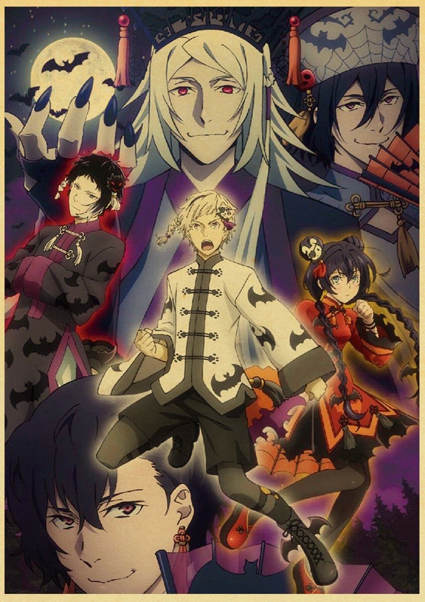 Anime Bungo Stray Dogs Poster Wall Decor Art Print Manga Decor Live Room Bedroom 12x16