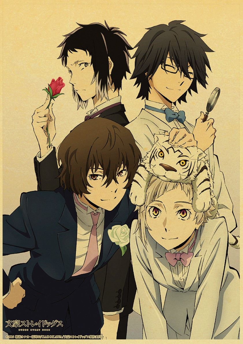 Anime Bungo Stray Dogs Poster Wall Decor Art Print Manga Decor Live Room Bedroom 12x16