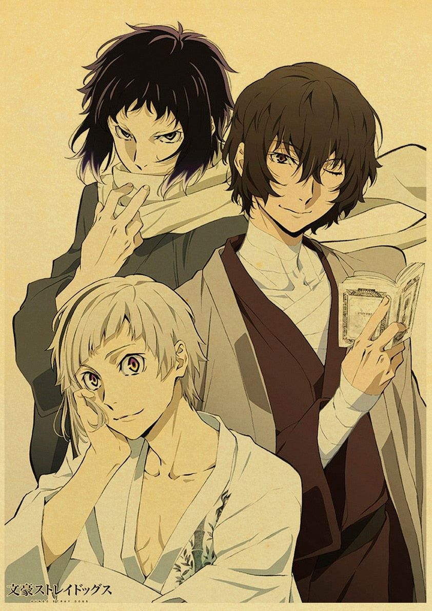 Anime Bungo Stray Dogs Poster Wall Decor Art Print Manga Decor Live Room Bedroom 12x16