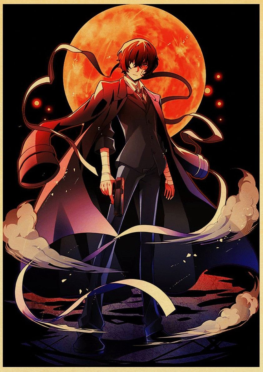 Anime Bungo Stray Dogs Poster Wall Decor Art Print Manga Decor Live Room Bedroom 12x16