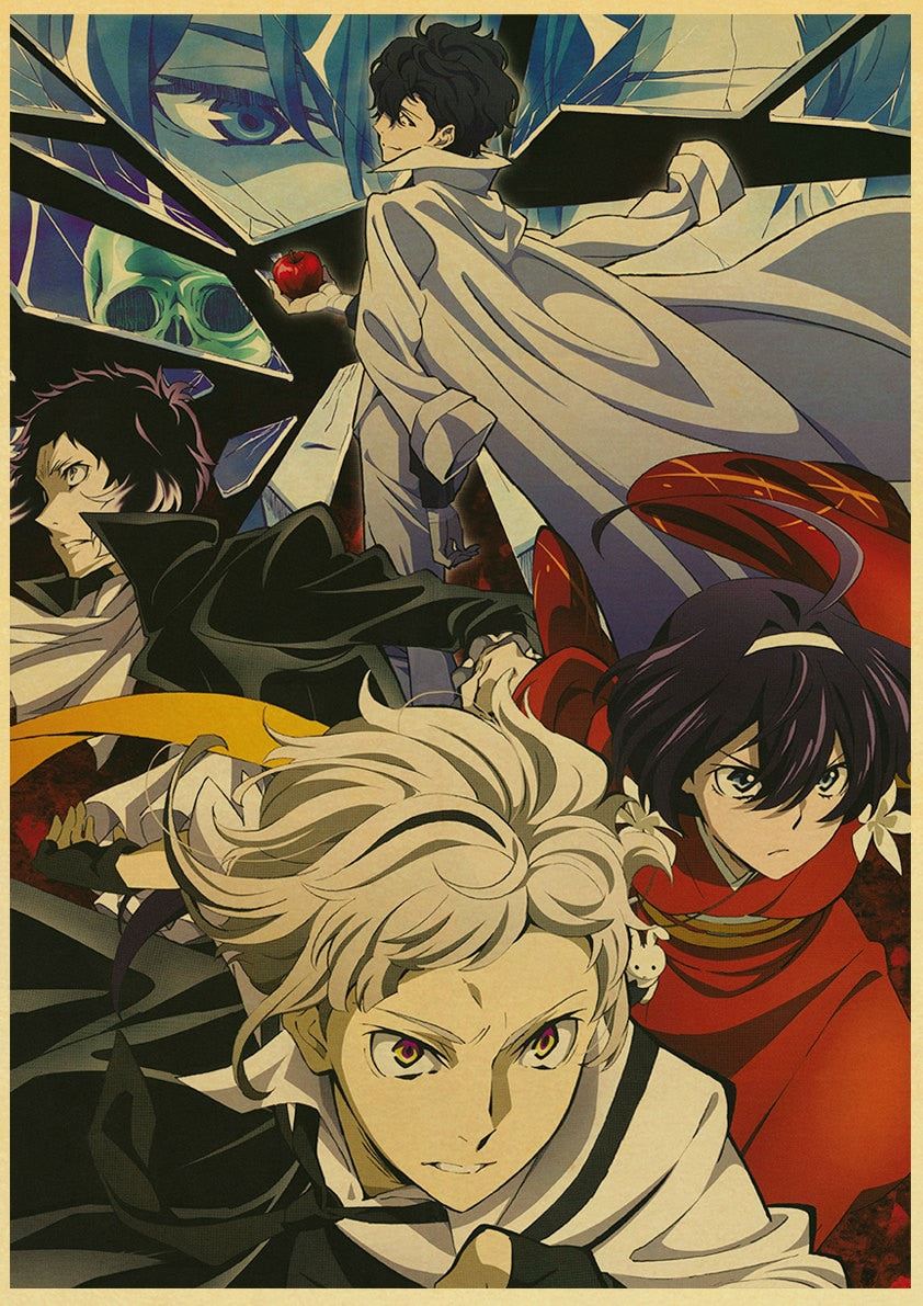 Anime Bungo Stray Dogs Poster Wall Decor Art Print Manga Decor Live Room Bedroom 12x16