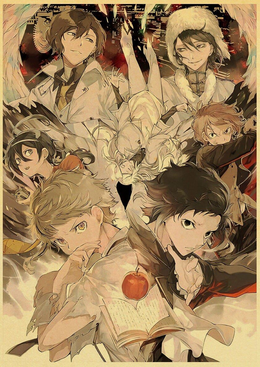 Anime Bungo Stray Dogs Poster Wall Decor Art Print Manga Decor Live Room Bedroom 12x16