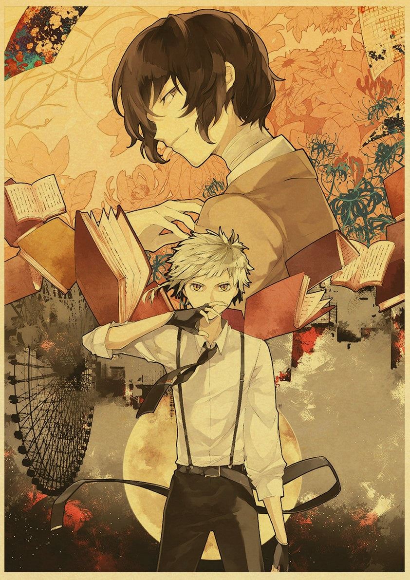 Anime Bungo Stray Dogs Poster Wall Decor Art Print Manga Decor Live Room Bedroom 12x16