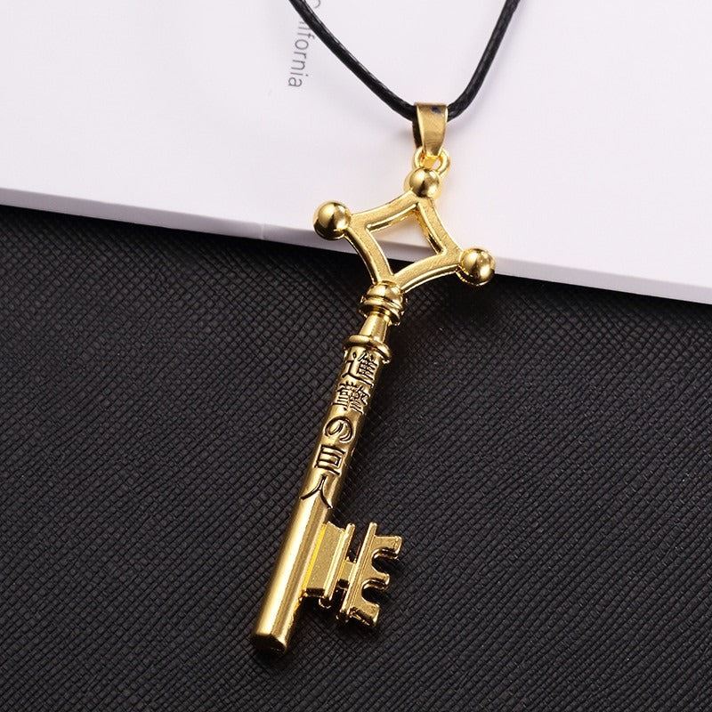 Attack On Titan Necklace Eren Key Shingeki No Kyojin Pendant Fashion Key