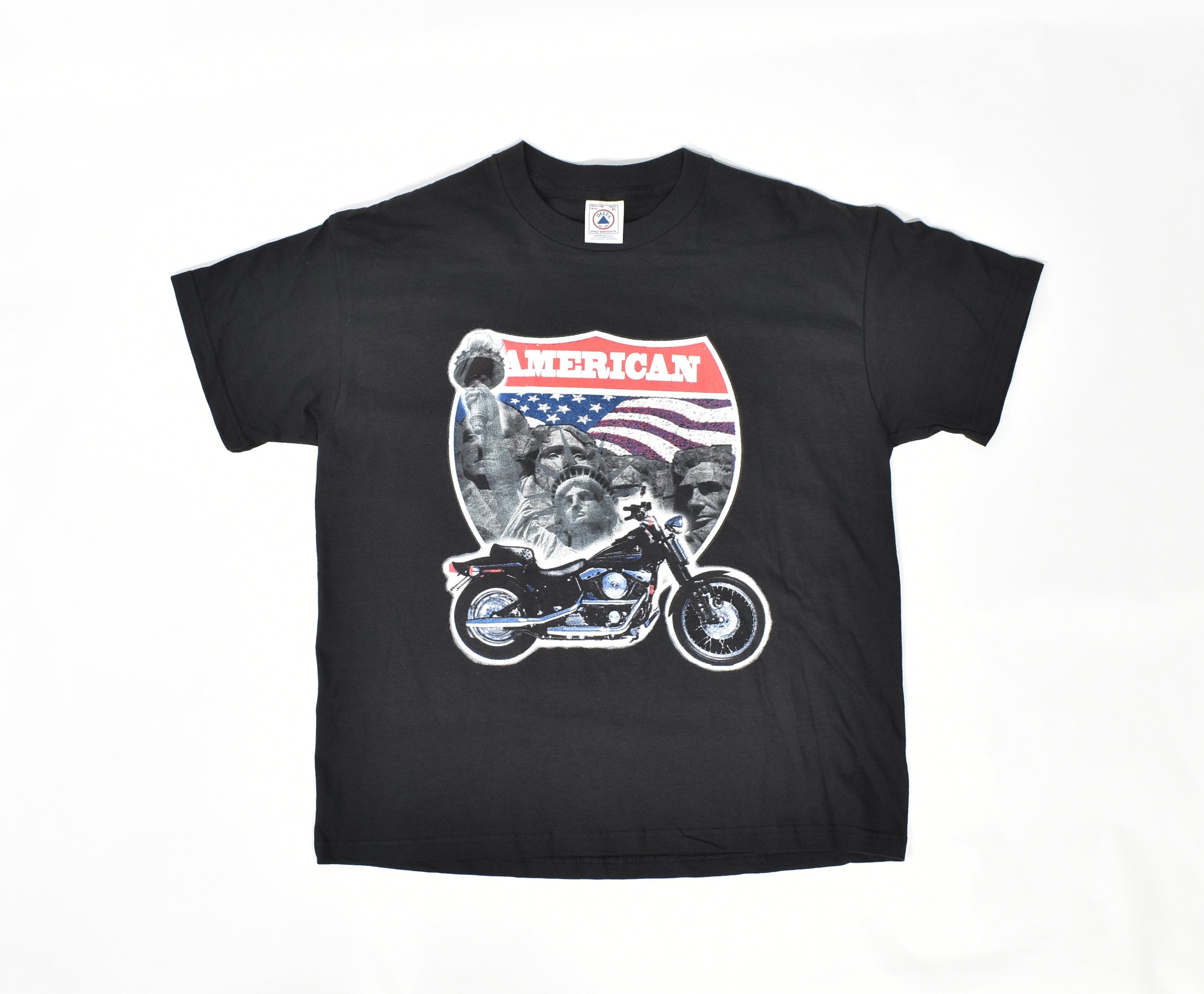 American Motorcycle t shirt Black Used XL Youth Kids 18-20