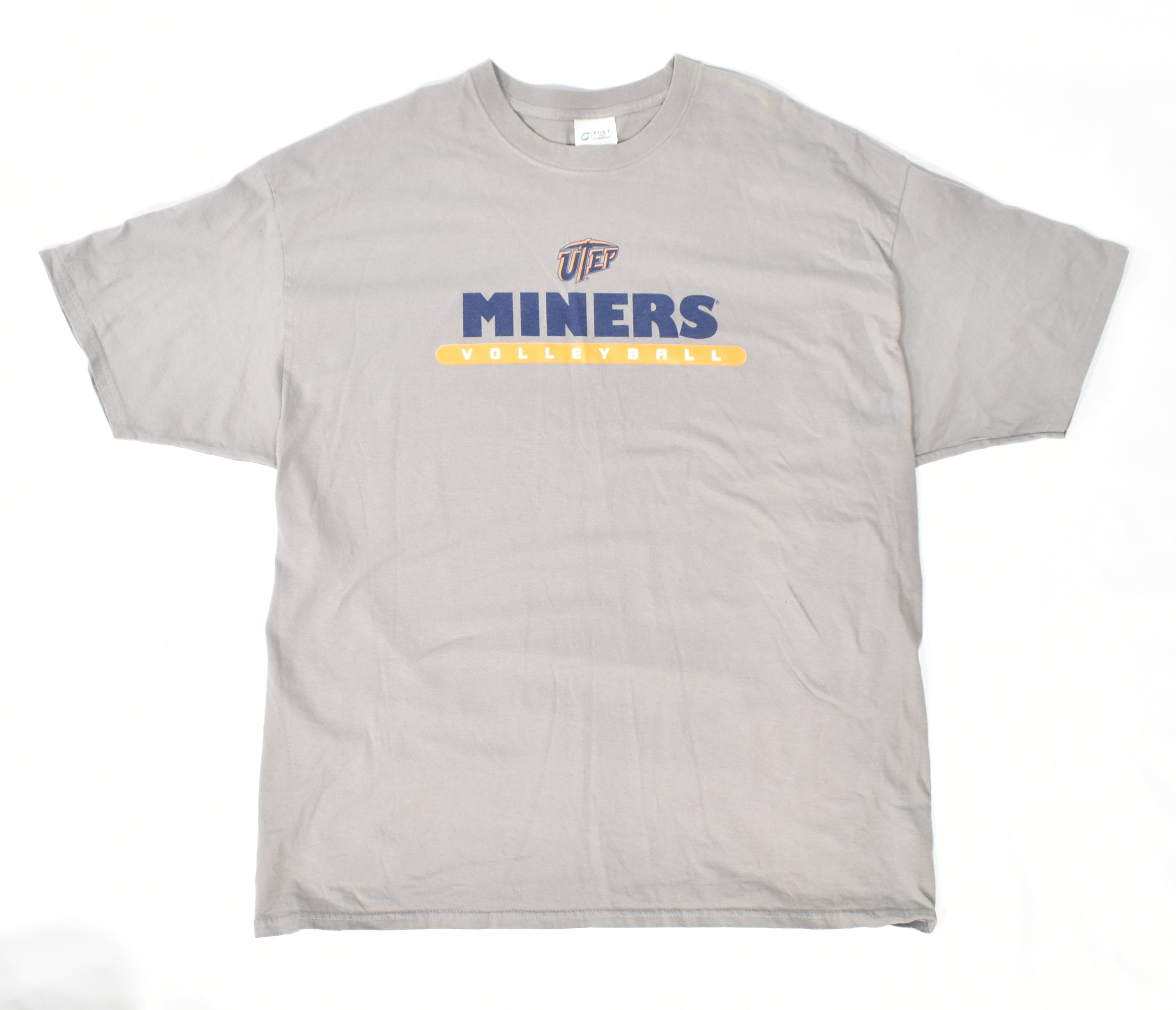 UTEP University Miners Volley Ball T shirt Grey 2 XL used