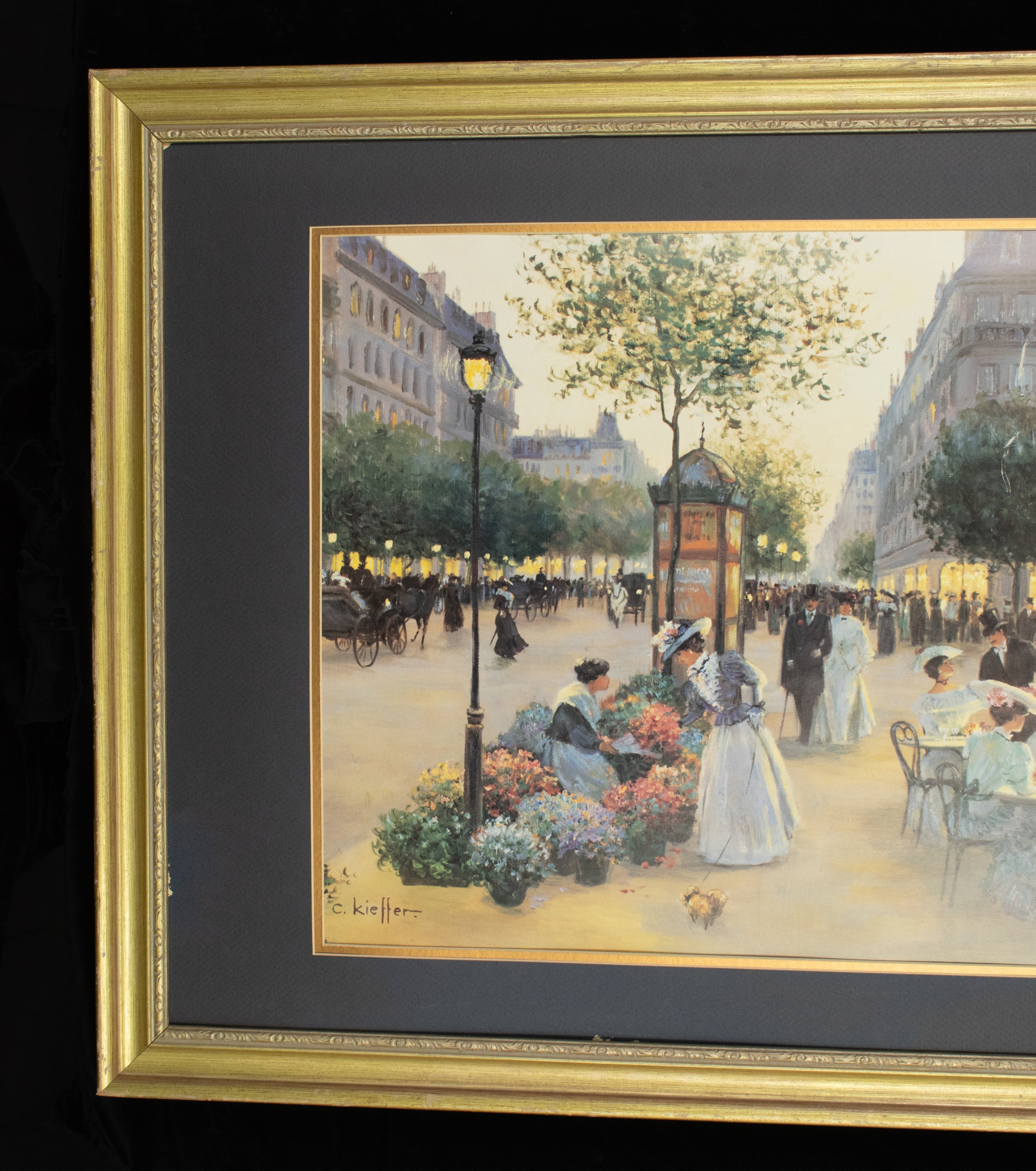 Evening Out by Christa Kieffer Framed Original Limited Print 40x28 USED