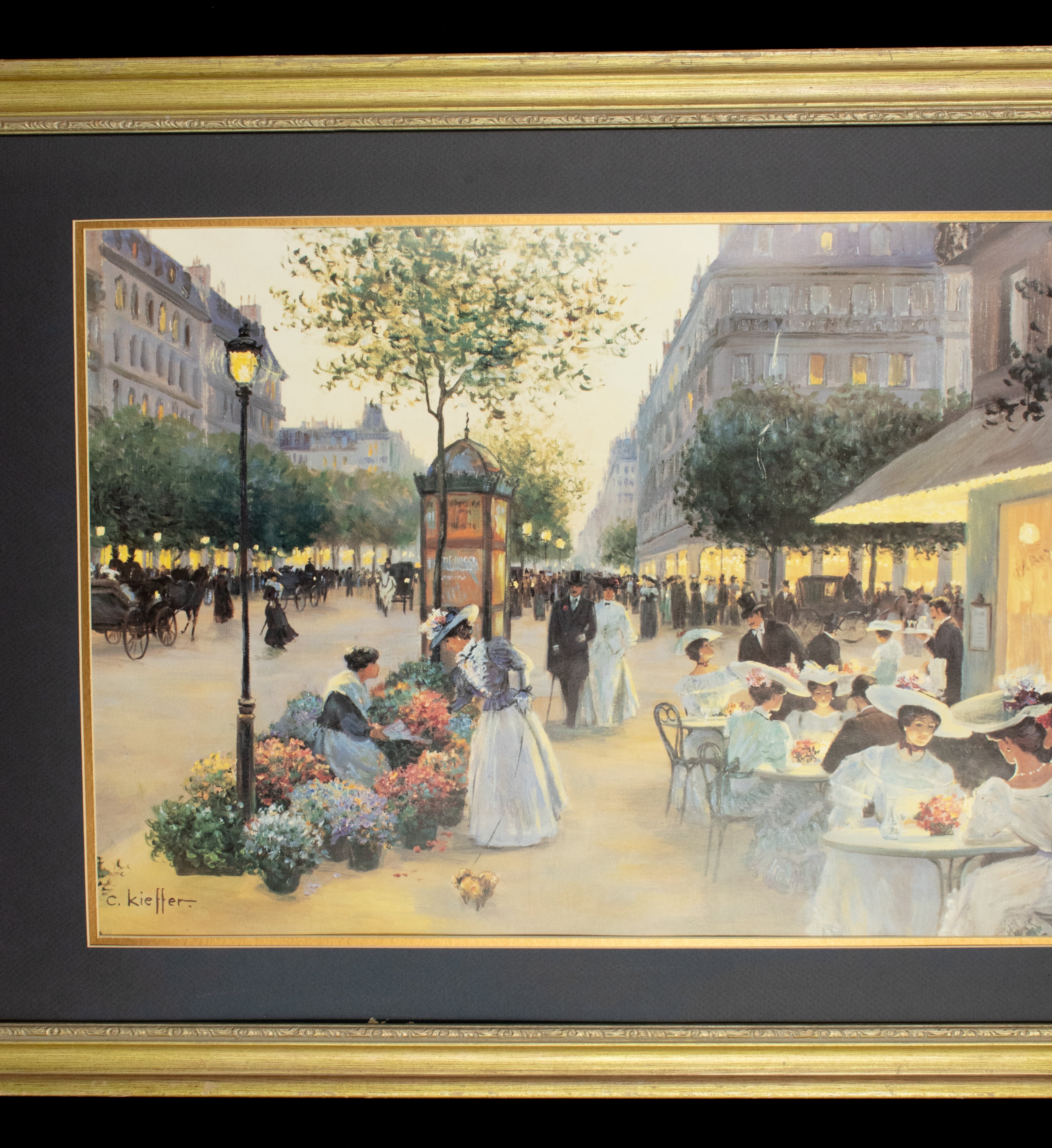 Evening Out by Christa Kieffer Framed Original Limited Print 40x28 USED