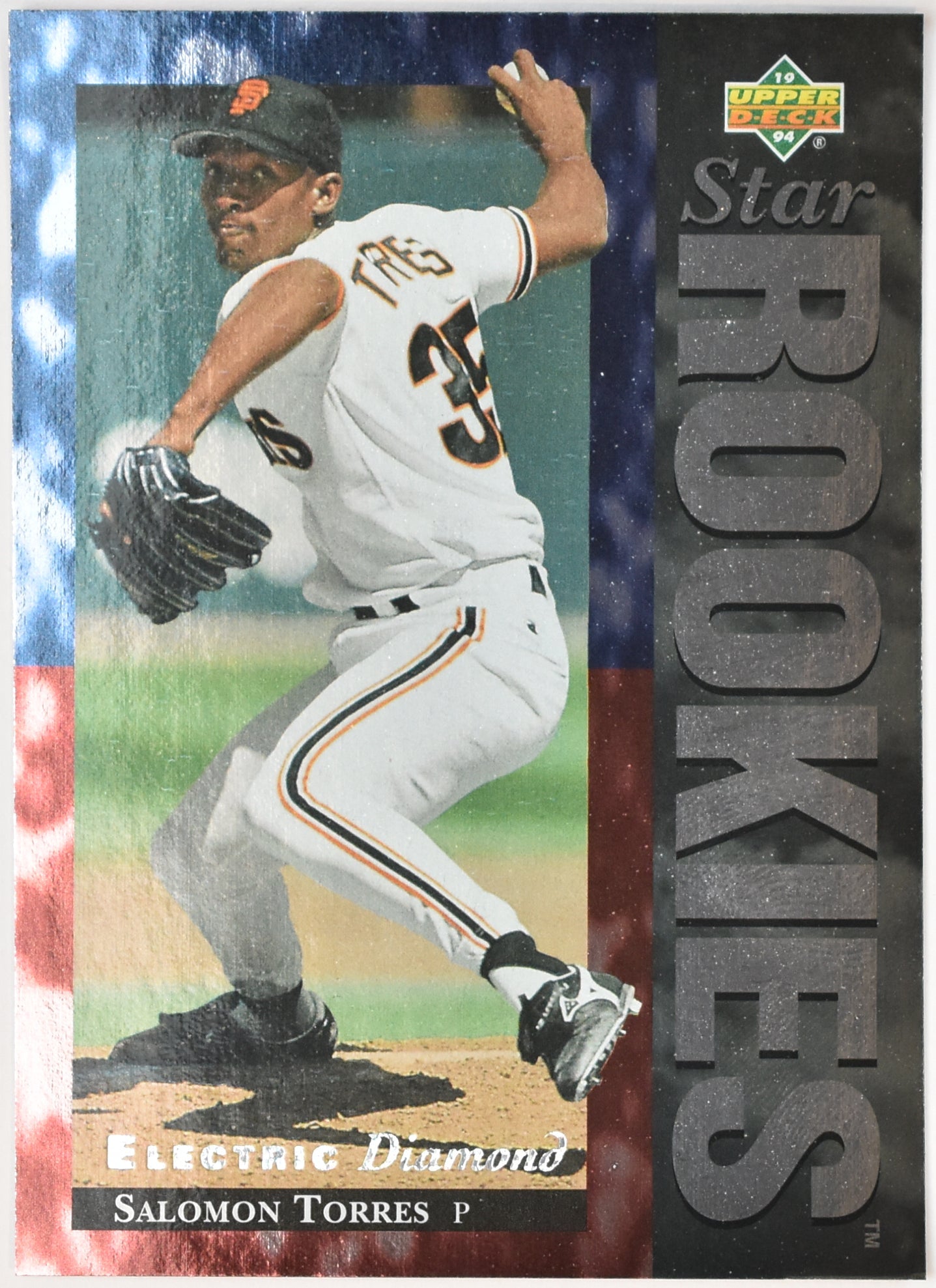 Salomon Torres 27 Electric Diamond Stars Rookie Upper Deck Baseball Card 1994