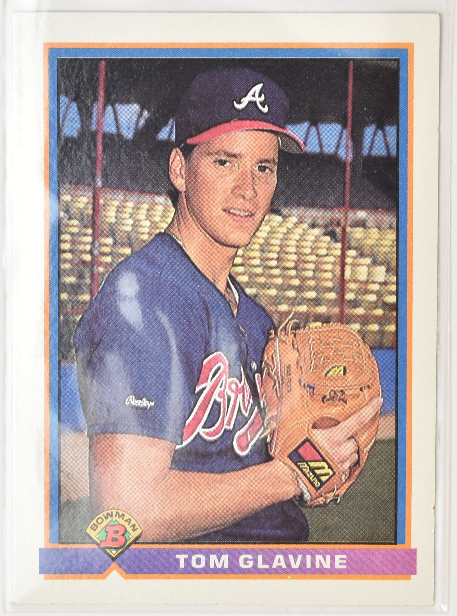 Tom Glavine 576 Bowman Baseball Card Topps 91