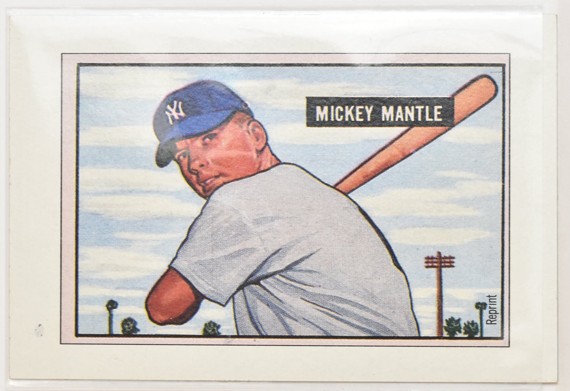 Mickey Mantle Reprint Bowman Baseball Card 1989