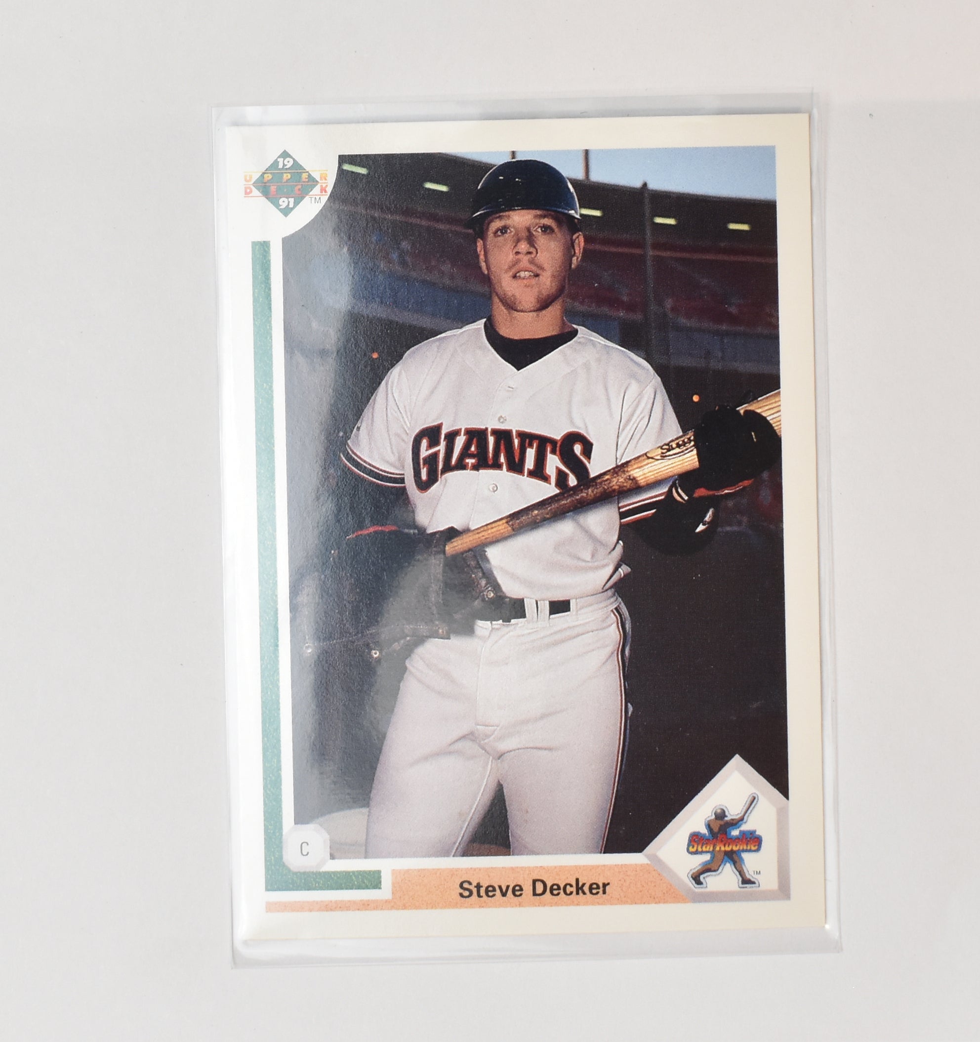 Steve Decker 25 Star Rookie 91 Upper Deck Baseball Card San Francisco Giants