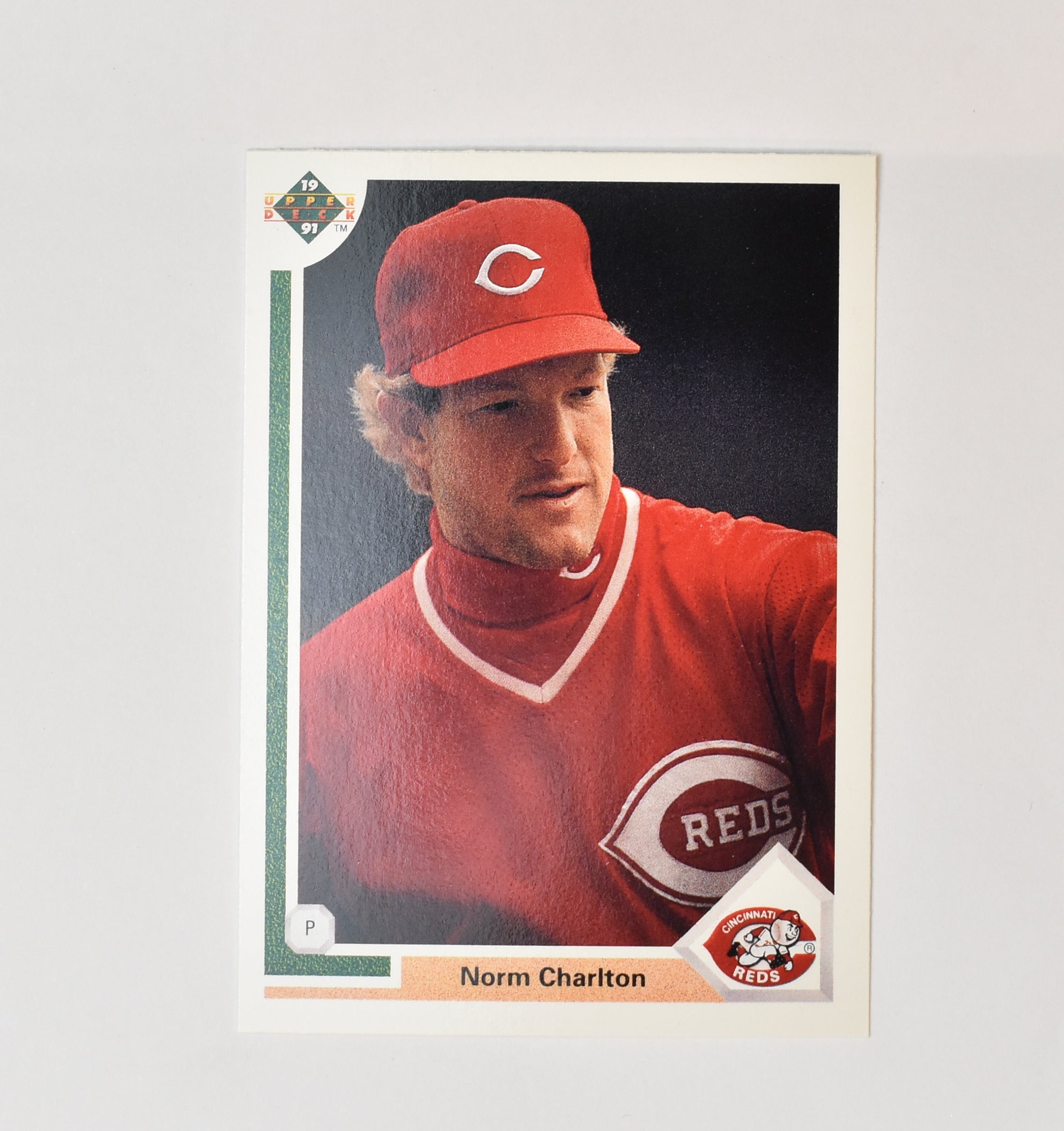 Norm Charlton 394 Upper Deck 91 Baseball Card Cincinnati Reds